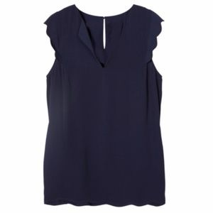 41 Hawthorn dawney scallop trim blouse